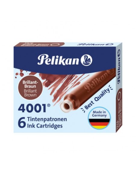 Cartuccia per stilografica Pelikan TP/6 marrone conf. da 6 marrone 311928