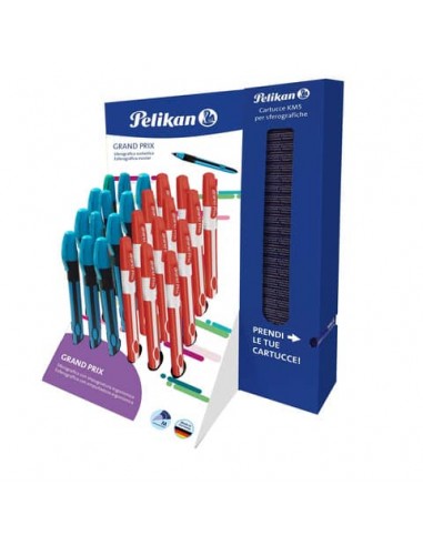 Espositore 24 penne sferografiche Grand Prix Pelikan con cartrucce colori assortiti - 294439