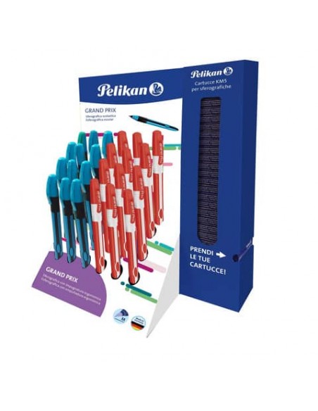 Espositore 24 penne sferografiche Grand Prix Pelikan con cartrucce colori assortiti - 294439