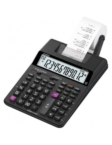 Calcolatrice scrivente Casio display 12 cifre - alimentatore incluso nero HR-150RCE-WB-EC