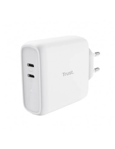 Alimentatore 2 porte USB-C 65W Trust Maxo - colore bianco - 25381