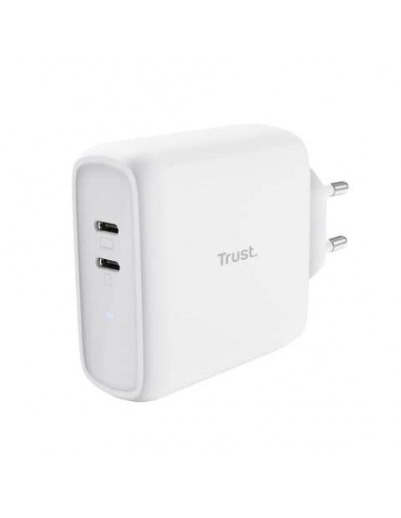 Alimentatore 2 porte USB-C 65W Trust Maxo - colore bianco - 25381