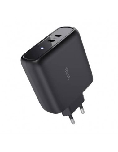 Alimentatore 2 porte USB-C 65W Trust Maxo - colore nero - 25380