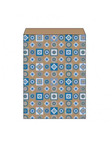 Sacchetto in carta kraft bianca Maniero con soffietto in conf. da 500 pz 200x40x290 mm - SQS