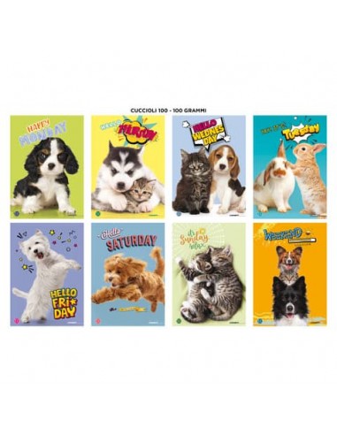 Maxi quaderni Blasetti Cuccioli formato A4  carta 100 g conf. 10 pezzi rigatura 1R - 8622
