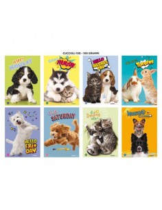 Maxi quaderni Blasetti Cuccioli formato A4  carta 100 g conf. 10 pezzi rigatura B - 8617