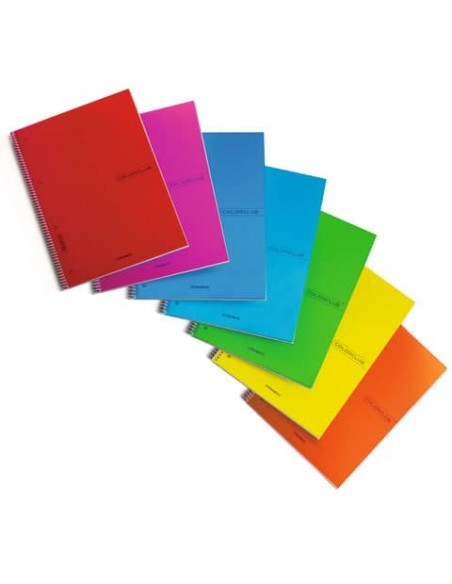 Blocchi spiralati Blasetti Colorclub formato A5  carta 70 g conf. 6 pezzi assortiti rigatura 5 mm - 6521