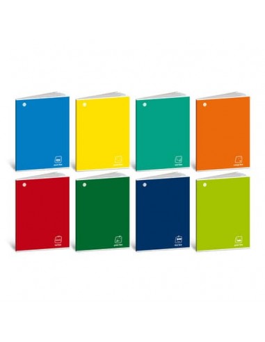 Maxi quaderno Blasetti Colorface A4 colori assortiti 100 g conf. 10 pezzi rigatura 10 mm senza margine - 5910