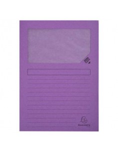 Cartelline con finestra Exacompta Forever® A4 cartoncino 120 g/m² lilla conf. 100 pezzi - 50101E