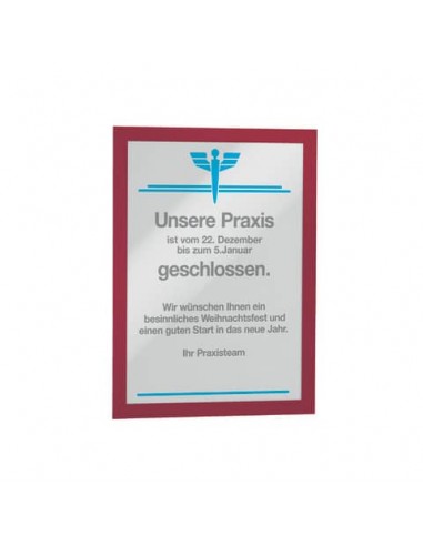 Cornice espositiva Durable Duraframe® A4 236x323 mm rosso conf. 10 pz - 4882-03