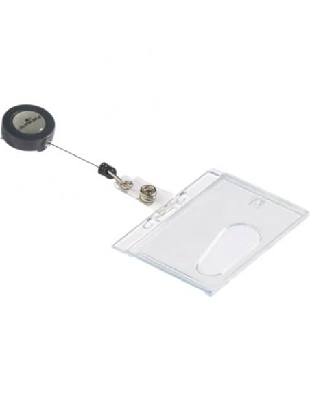 Portabadge Durable Chiuso con chiocciola yo-yo 1 tessera conf. 10 pz 54x87 mm 8012-19