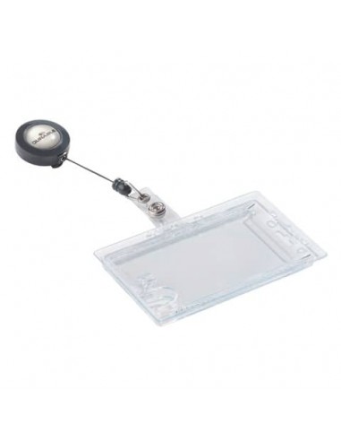 Portabadge Durable Chiuso con chiocciola yo-yo per 2 tessere 54x87 mm 8224-19