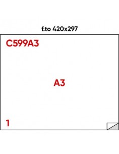 Etichette bianche permanenti Markin Copiatabu 420x297 mm - 1 et./ff - conf. 100 ff A3 - X214C599A3