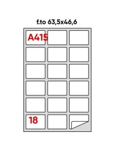 Etichette bianche permanenti Markin Copiatabu 63