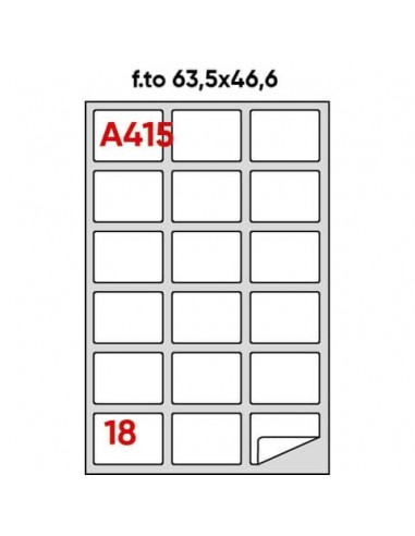 Etichette bianche permanenti Markin Copiatabu 63