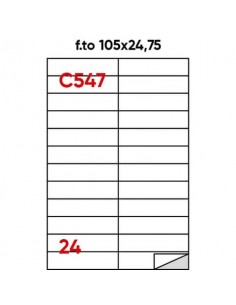 Etichette bianche permanenti Markin Copiatabu 105x24