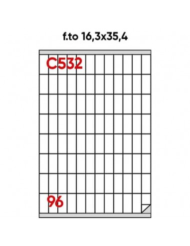Etichette bianche permanenti Markin Copiatabu 16