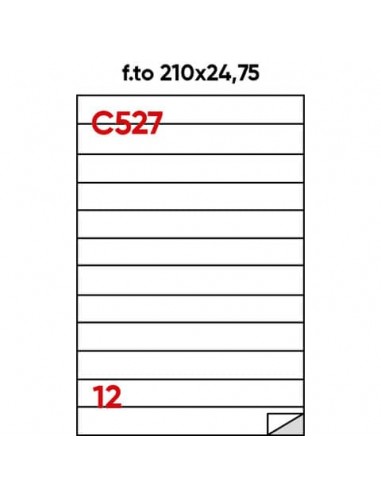Etichette bianche permanenti Markin Copiatabu 210x24