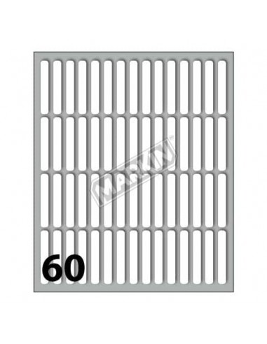 Etichette bianche permanenti Markin Copiatabu 34x5 mm - conf. 10 buste da 10 fogli A4/cad. - X11024