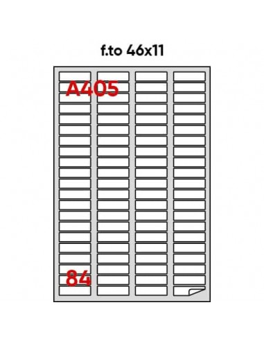 Etichette bianche permanenti Markin Copiatabu 46x11