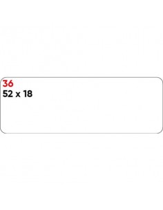 Etichette bianche permanenti Markin Copiatabu 52x18 mm - conf. 10 blister da 10 ff A4 - X11036