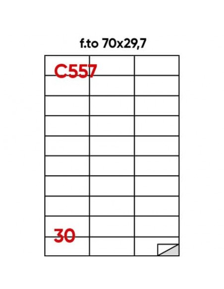 Etichette bianche permanenti Markin Copiatabu 70x29