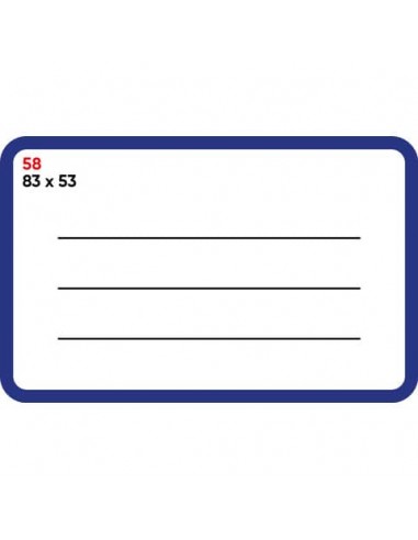 Etichette bianche permanenti Markin Copiatabu 83x53 mm bordata e rigata - conf. 10 blister da 10 ff A4 - X11058