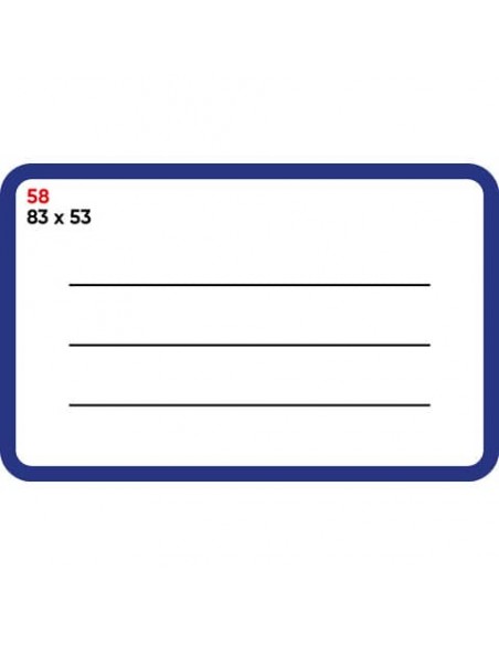 Etichette bianche permanenti Markin Copiatabu 83x53 mm bordata e rigata - conf. 10 blister da 10 ff A4 - X11058