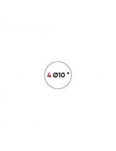 Etichette permanenti Markin Copiatabu Ø 10 mm - bianco - conf. 10 blister da 10 ff A4 - X11004