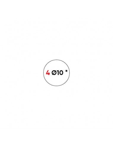 Etichette permanenti Markin Copiatabu Ø 10 mm - bianco - conf. 10 blister da 10 ff A4 - X11004