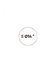 Etichette permanenti Markin Copiatabu Ø 14 mm - bianco - conf. 10 blister da 10 ff A4 - X11005