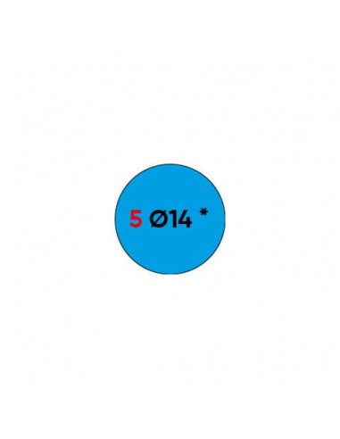 Etichette permanenti Markin Copiatabu Ø 14 mm - blu - conf. 10 blister da 10 ff A4 - X11005BL