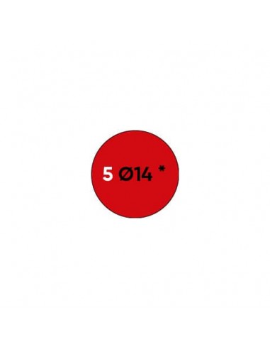 Etichette permanenti Markin Copiatabu Ø 14 mm - rosso - conf. 10 blister da 10 ff A4 - X11005RO