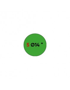 Etichette permanenti Markin Copiatabu Ø 14 mm - verde - conf. 10 blister da 10 ff A4 - X11005VE