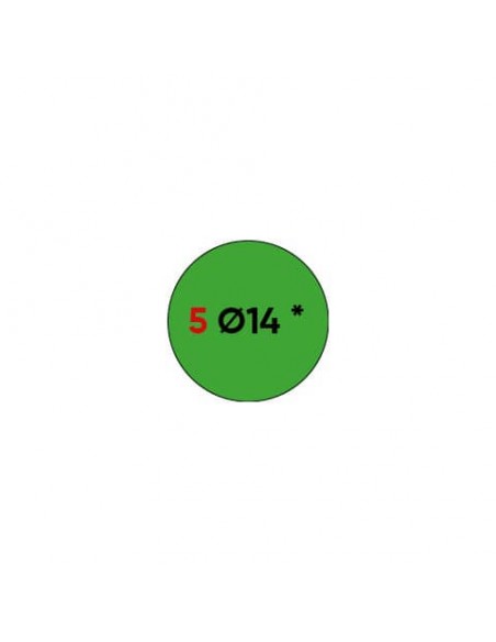 Etichette permanenti Markin Copiatabu Ø 14 mm - verde - conf. 10 blister da 10 ff A4 - X11005VE