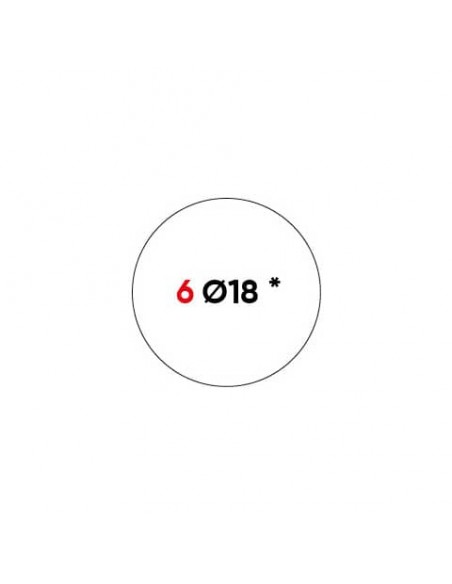 Etichette permanenti Markin Copiatabu Ø 18 mm - bianco - conf. 10 blister da 10 ff A4 - X11006