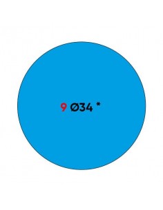 Etichette permanenti Markin Copiatabu Ø 34 mm - blu - conf. 10 blister da 10 ff A4 - X11009BL