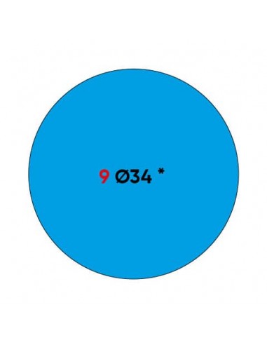 Etichette permanenti Markin Copiatabu Ø 34 mm - blu - conf. 10 blister da 10 ff A4 - X11009BL