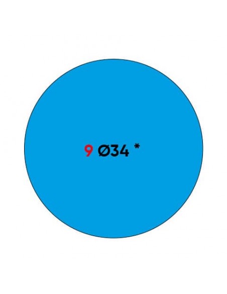 Etichette permanenti Markin Copiatabu Ø 34 mm - blu - conf. 10 blister da 10 ff A4 - X11009BL