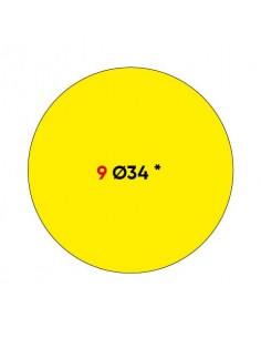 Etichette permanenti Markin Copiatabu Ø 34 mm - giallo - conf. 10 blister da 10 ff A4 - X11009GI