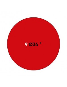 Etichette permanenti Markin Copiatabu Ø 34 mm - rosso - conf. 10 blister da 10 ff A4 - X11009RO