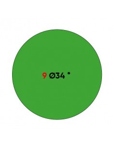 Etichette permanenti Markin Copiatabu Ø 34 mm - verde - conf. 10 blister da 10 ff A4 - X11009VE