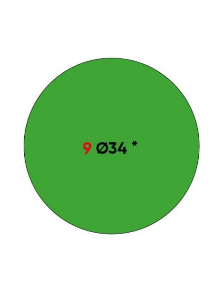 Etichette permanenti Markin Copiatabu Ø 34 mm - verde - conf. 10 blister da 10 ff A4 - X11009VE