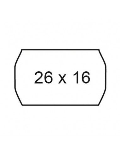 Etichette permanenti in rotolo Markin 26x16 mm - 16 rotoli da 1000 etichette - X3502616PER