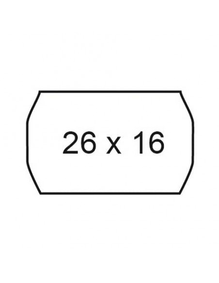 Etichette permanenti in rotolo Markin 26x16 mm - 16 rotoli da 1000 etichette - X3502616PER