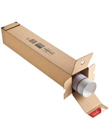 Tubo fustellato per spedizioni ColomPac conf. 10 pz - cartone ondulato avana rettangolare 61x10