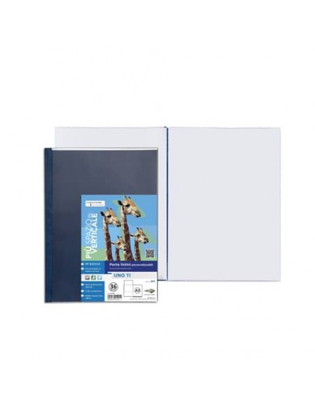 Portalistini UNO TI Sei Rota a libro PP buccia - A3 - 36 interni - blu - 55313607