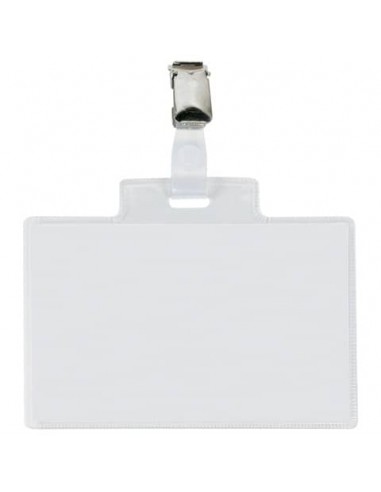 Targa portabadge con clip Sei Rota PASS 4E - formato 11x7 cm - conf. 100 pezzi - 318214 6 -14