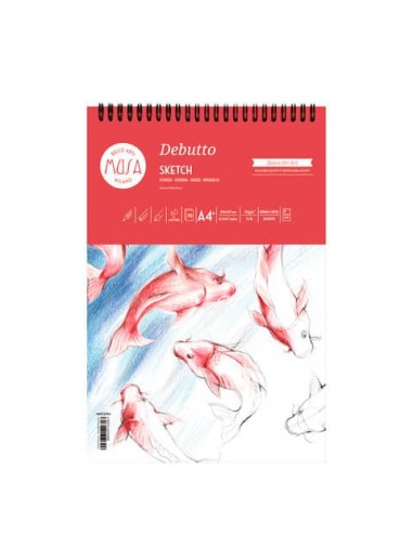 Blocco con spirale Musa Debutto A4 120g/m2 - 50 fogli - MU133394