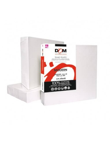 Tela per pittura DOM Modern 380 g bordo 38 mm - 40x40 cm - 356/4040